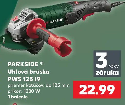 Parkside uhlová brúska PWS 125 J9