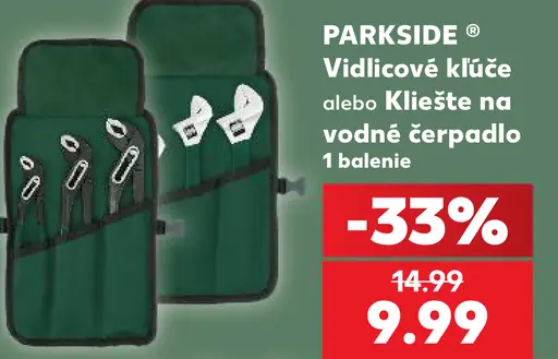 Parkside vidlicové kľúče alebo kliešte na vodné čerpadlo