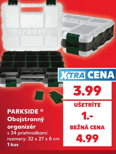 Parkside Obostranný organizér s 24 priehradkami