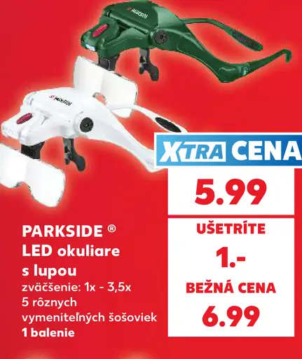 Parkside LED okuliare s lupou
