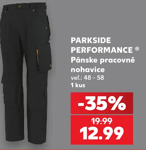 PARKSIDE PERFORMANCE Pánske pracovné nohavice, veľkosti 48–58