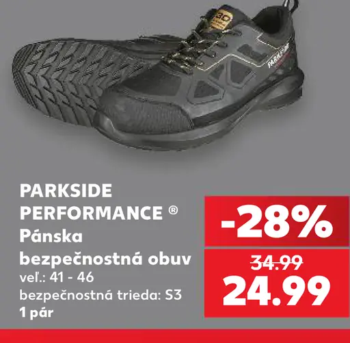 PARKSIDE PERFORMANCE Pánska bezpečnostná obuv, bezpečnostná trieda S3, veľkosti 41–46