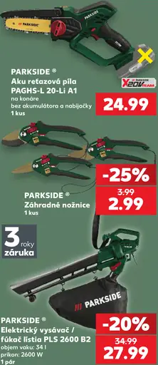PARKSIDE Aku reťazová píla PAGHS-L 20-Li A1