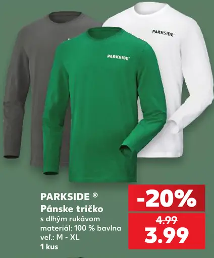 PARKSIDE Pánske tričko s dlhým rukávom