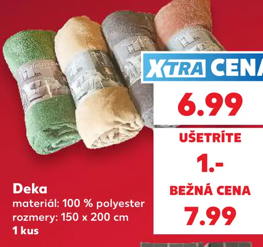 Deka zo 100 % polyesteru, rozmery 150 × 200 cm