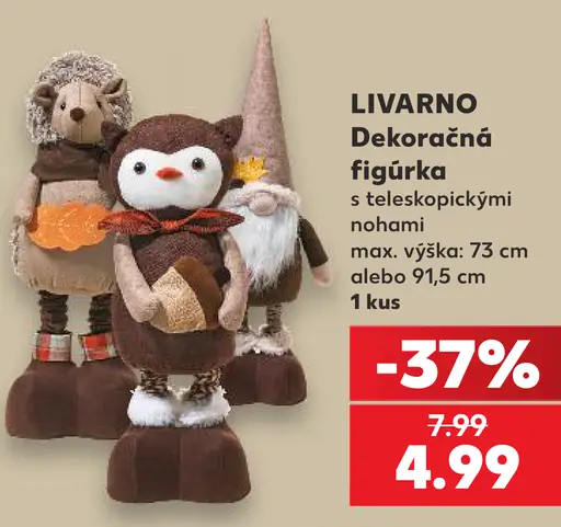 Livarno dekoratívna figúrka s teleskopickými nohami, maximálna výška 73 cm alebo 91,5 cm