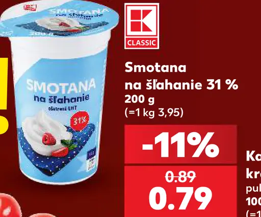 Smotana na šľahanie 31 %