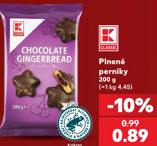 K-Classic plnené perníky s kakaovou náplňou