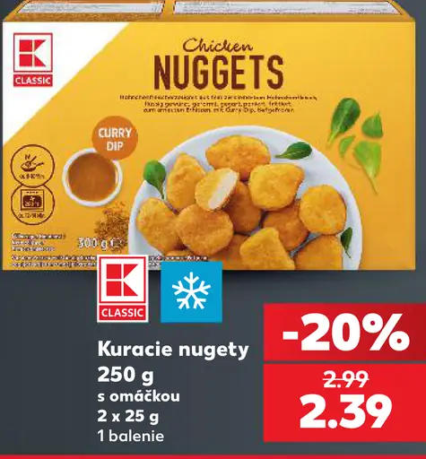 K-Classic kuracie nugety s omáčkou