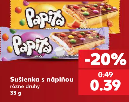 Papita sušienka s náplňou – rôzne druhy