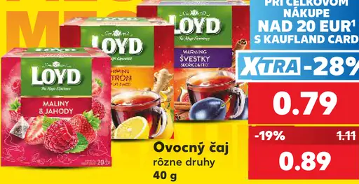 Loyd Ovocný čaj rôzne druhy