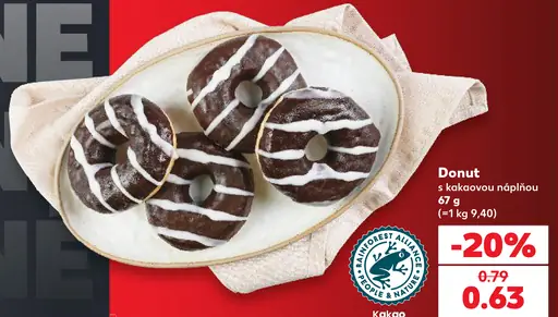 Donut s kakaovou polevou