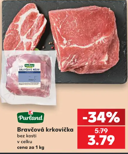 Bravčová krkovička bez kosti v celku