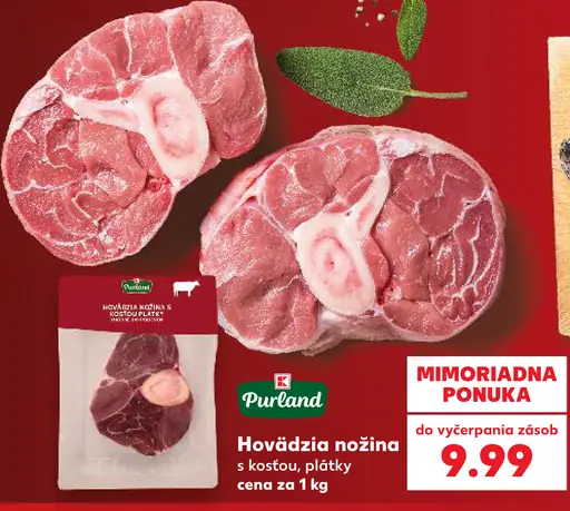 Purland hovädzia nožina s kosťou, plátky