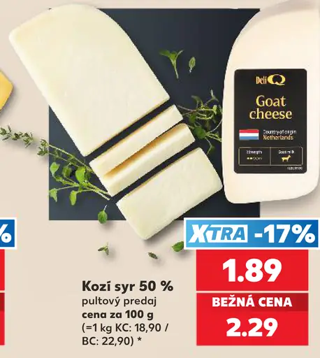 Deli Q kozí syr 50 %