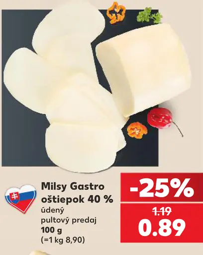 Milsy Gastro oštiepok 40% údený