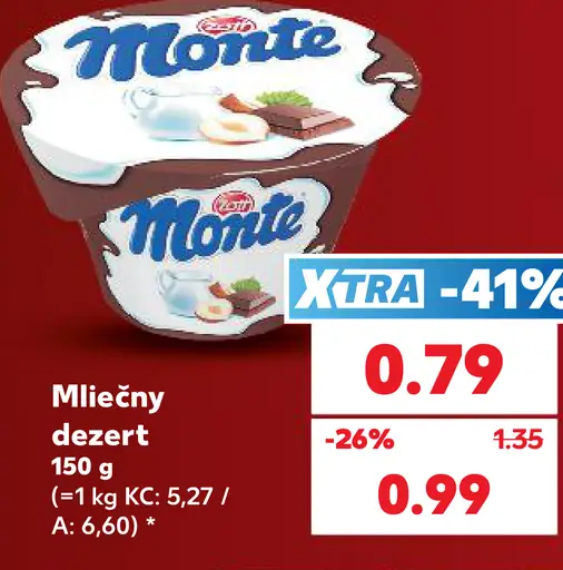 Zott Monte Maxi mliečny dezert