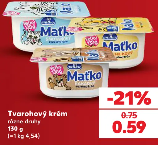 Milko Maťko smotanový tvarohový krém