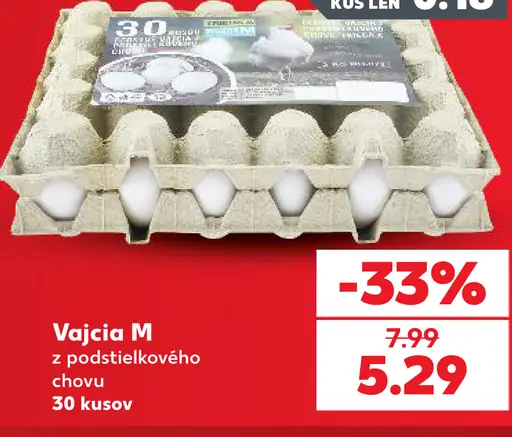 Vajcia M zo podstielkového chovu