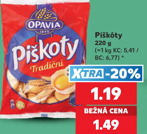 Opavia Piškóty tradiční