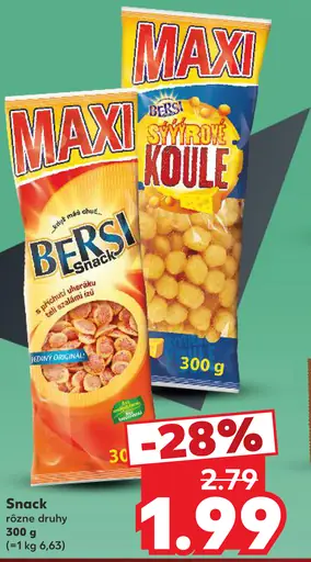 Bersi Snack slané snacky, rôzne druhy