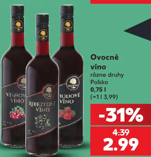 Ovocné víno – višňové, ríbezľové, jahodové