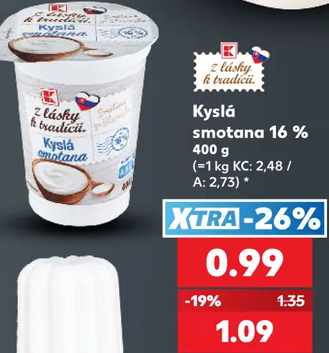 Kyslá smotana 16 %