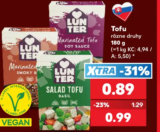 Lunter Tofu rôzne druhy