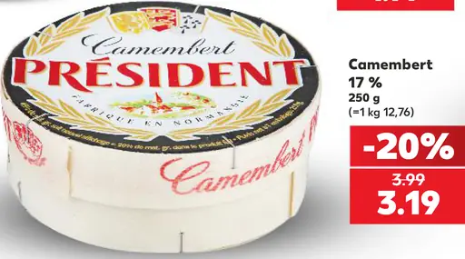 Président Camembert 17 %