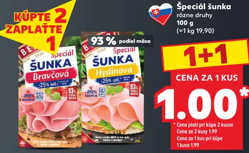 Špeciál šunka, bravčová a hydinová