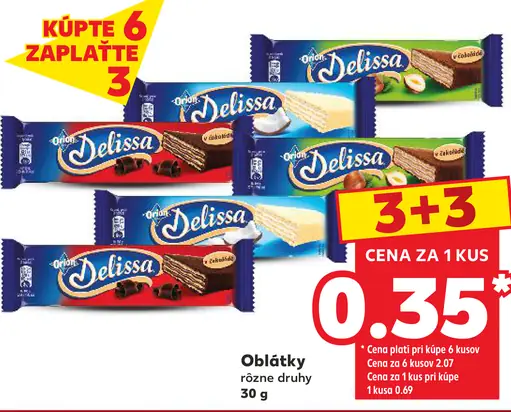 Orion Delissa celomáčané oblátky