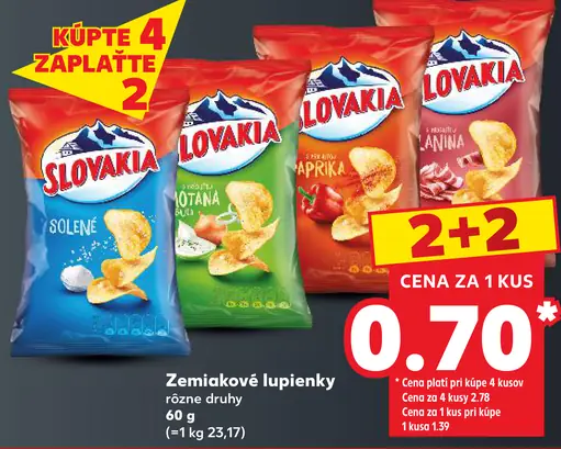 Slovakia zemiakové lupienky solené