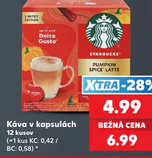 Nescafé Dolce Gusto Starbucks Pumpkin Spice Latte káva v kapsulách