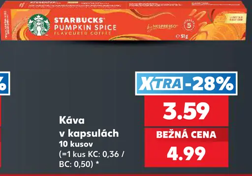 Starbucks Pumpkin Spice káva v kapsulách