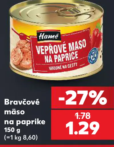 Hamé Vepřové mäso v paprike