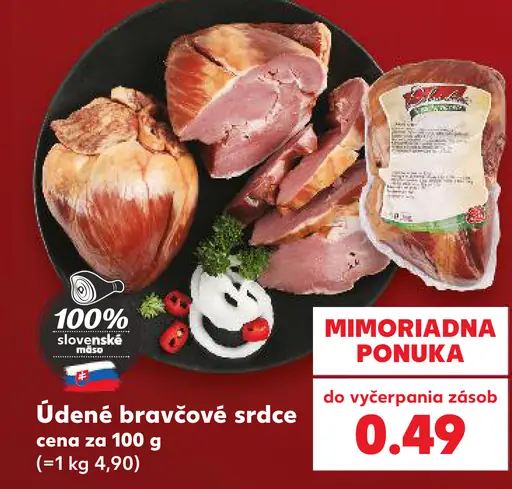 Údené bravčové srdce