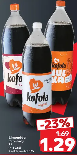 Kofola limonáda rôzne druhy