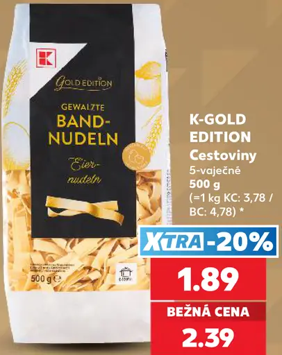 K-Gold Edition Cestoviny 5-vaječné