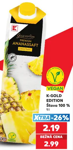 K-Gold Edition Ananásová šťava 100 %