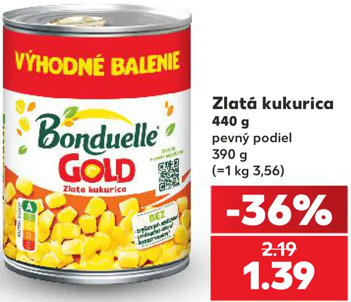 Bonduelle Gold Zlatá kukurica