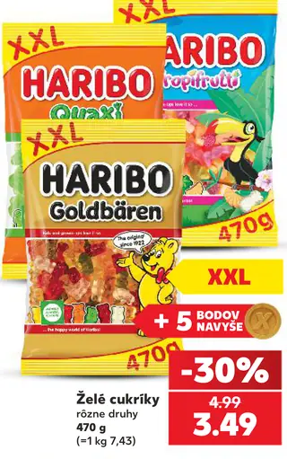 Haribo Goldbären želé cukríky