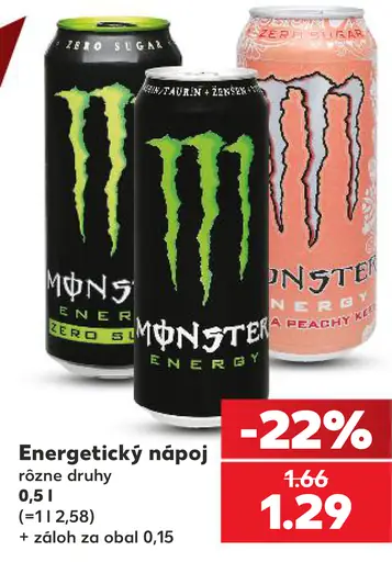 Monster Energy energetický nápoj rôzne druhy