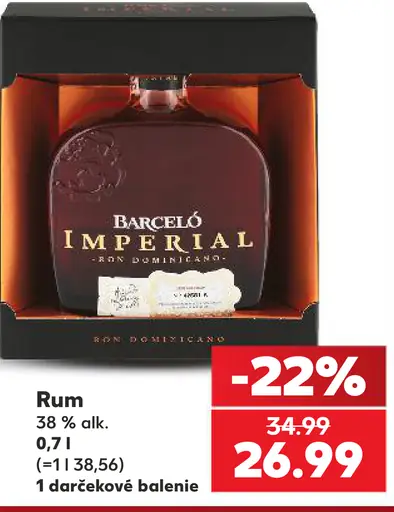 Barceló Imperial rum 38 %