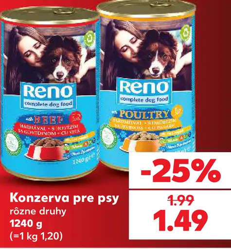 Reno konzerva pre psy