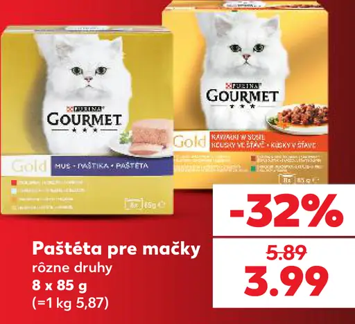 Purina Gourmet paštéty pre mačky