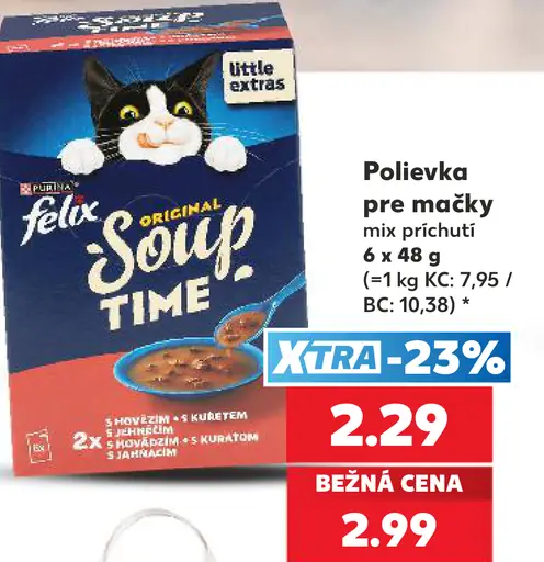 Felix Original Soup Time polievka pre mačky, mix príchutí