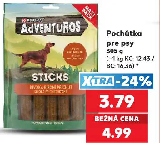 Purina Adventuros Sticks – divoká bizónia príchuť, pochúťka pre psy
