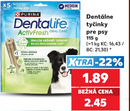 Purina Dentalife ActivFresh dentálne tyčinky pre psy