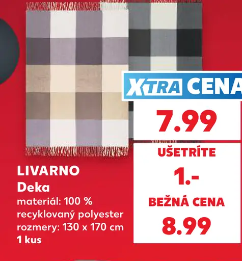 Livarno deka z recyklovaného polyesteru