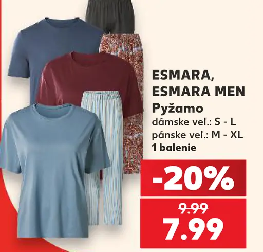 Esmara, Esmara Men pyžamo dámske alebo pánske